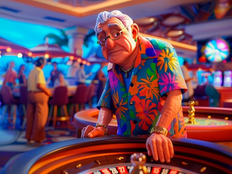 Tampilan meja Texas Hold'em Bonus di studio live bunga4d